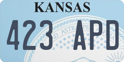 KS license plate 423APD