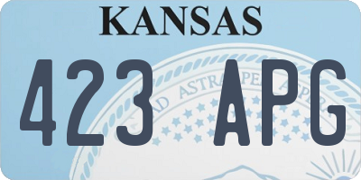 KS license plate 423APG