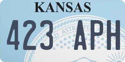 KS license plate 423APH
