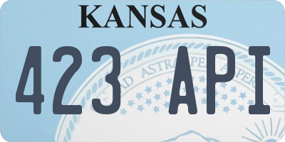 KS license plate 423API