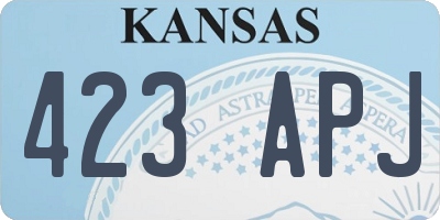 KS license plate 423APJ