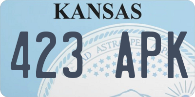 KS license plate 423APK