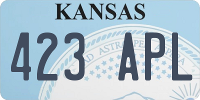 KS license plate 423APL