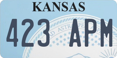 KS license plate 423APM