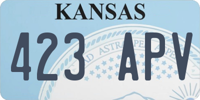 KS license plate 423APV
