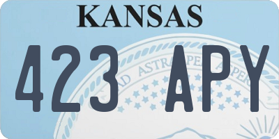 KS license plate 423APY
