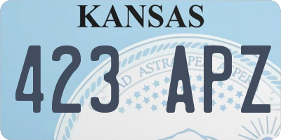 KS license plate 423APZ