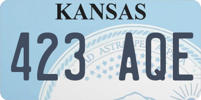 KS license plate 423AQE