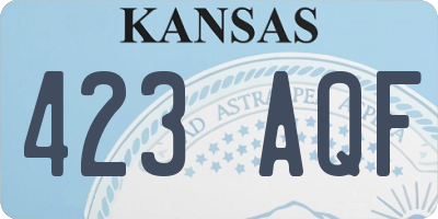 KS license plate 423AQF