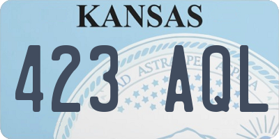 KS license plate 423AQL