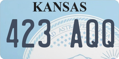 KS license plate 423AQQ