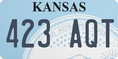 KS license plate 423AQT