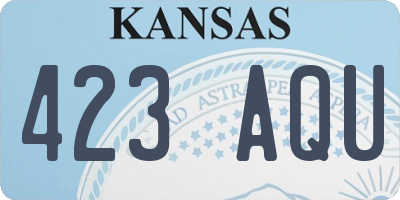 KS license plate 423AQU