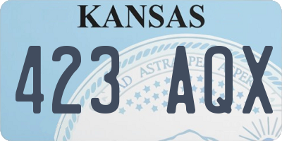 KS license plate 423AQX