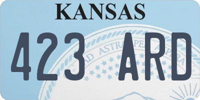 KS license plate 423ARD
