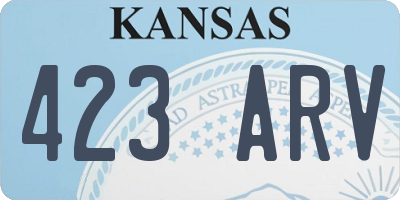 KS license plate 423ARV