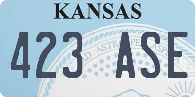 KS license plate 423ASE