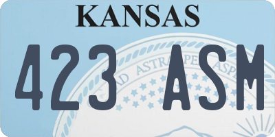 KS license plate 423ASM