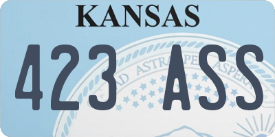 KS license plate 423ASS