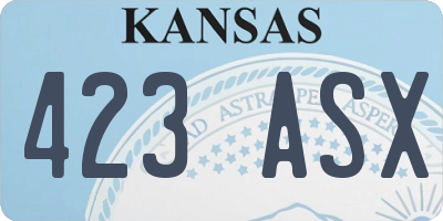 KS license plate 423ASX