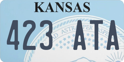 KS license plate 423ATA