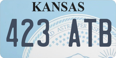 KS license plate 423ATB