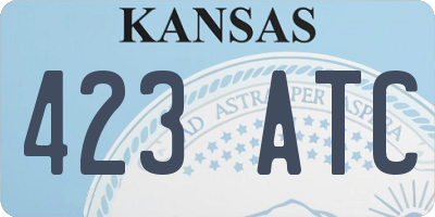 KS license plate 423ATC