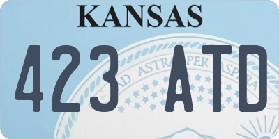KS license plate 423ATD