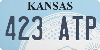 KS license plate 423ATP