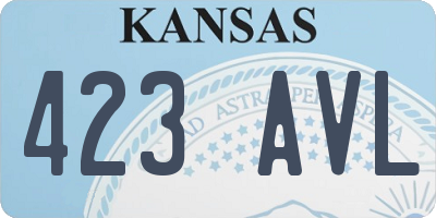 KS license plate 423AVL