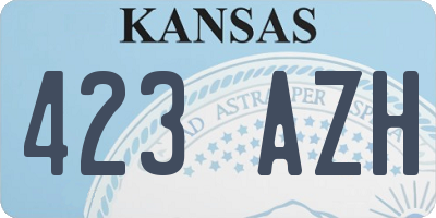 KS license plate 423AZH