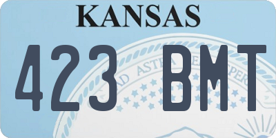 KS license plate 423BMT