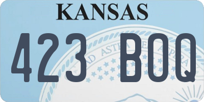 KS license plate 423BOQ