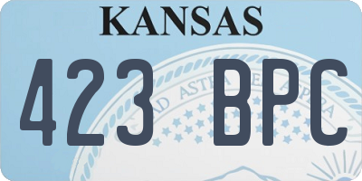 KS license plate 423BPC