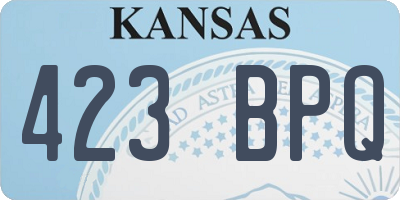 KS license plate 423BPQ