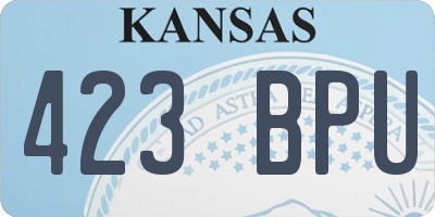 KS license plate 423BPU