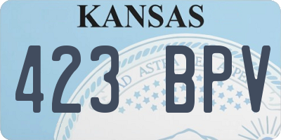 KS license plate 423BPV