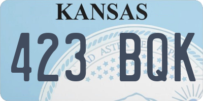 KS license plate 423BQK