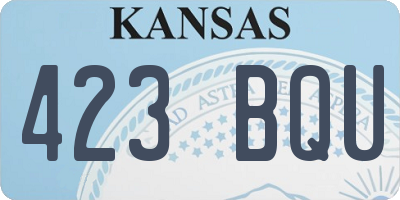 KS license plate 423BQU