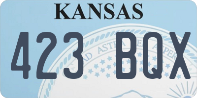 KS license plate 423BQX