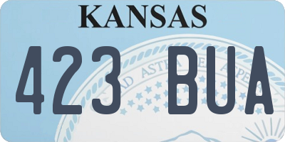KS license plate 423BUA