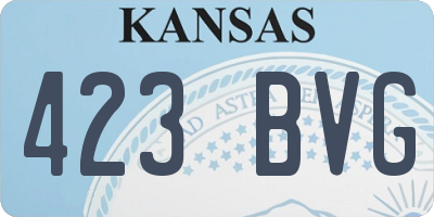 KS license plate 423BVG