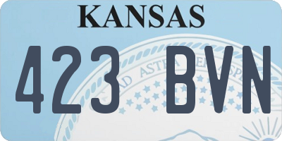 KS license plate 423BVN