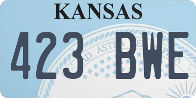 KS license plate 423BWE
