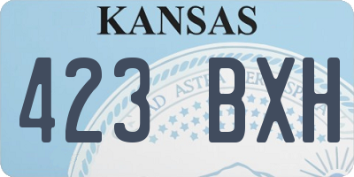 KS license plate 423BXH