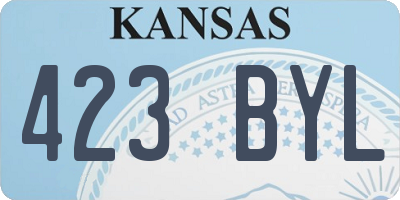 KS license plate 423BYL