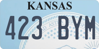 KS license plate 423BYM
