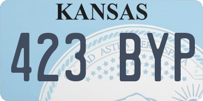 KS license plate 423BYP