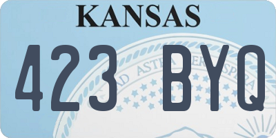 KS license plate 423BYQ