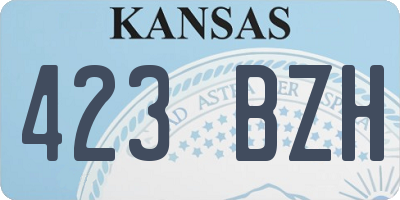 KS license plate 423BZH